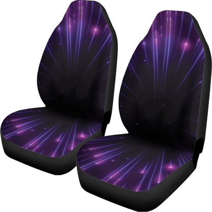 Purple Hyperspace Print Universal Fit Car Seat Covers