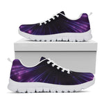Purple Hyperspace Print White Sneakers