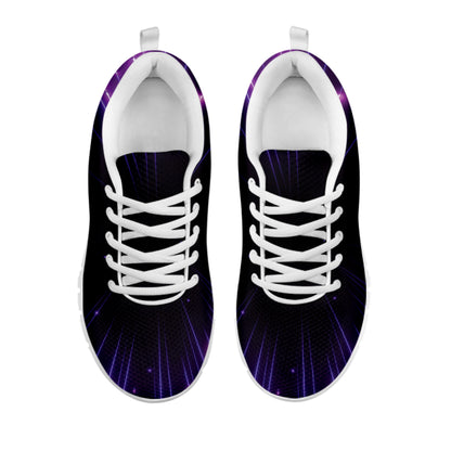 Purple Hyperspace Print White Sneakers