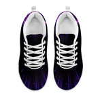 Purple Hyperspace Print White Sneakers