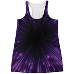 Purple Hyperspace Print Women's Racerback Tank Top