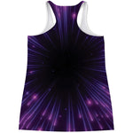 Purple Hyperspace Print Women's Racerback Tank Top