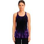 Purple Hyperspace Print Women's Racerback Tank Top