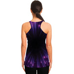 Purple Hyperspace Print Women's Racerback Tank Top