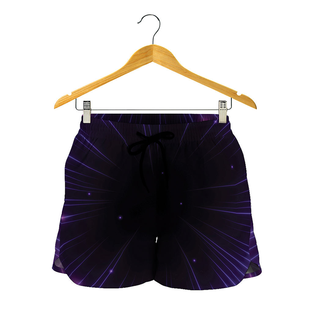 Purple Hyperspace Print Women's Shorts