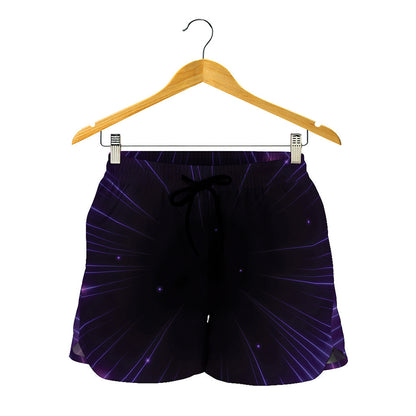 Purple Hyperspace Print Women's Shorts