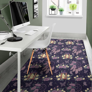 Purple Indian Dream Catcher Print Area Rug