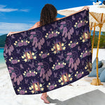 Purple Indian Dream Catcher Print Beach Sarong Wrap