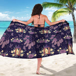 Purple Indian Dream Catcher Print Beach Sarong Wrap