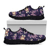 Purple Indian Dream Catcher Print Black Sneakers