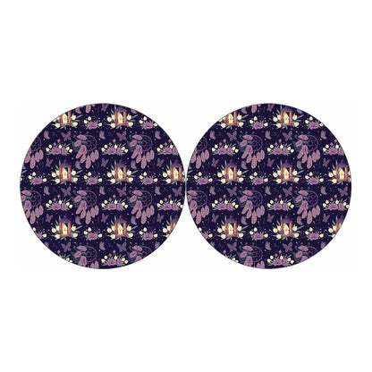 Purple Indian Dream Catcher Print Car Coasters
