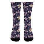 Purple Indian Dream Catcher Print Crew Socks
