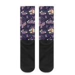 Purple Indian Dream Catcher Print Crew Socks