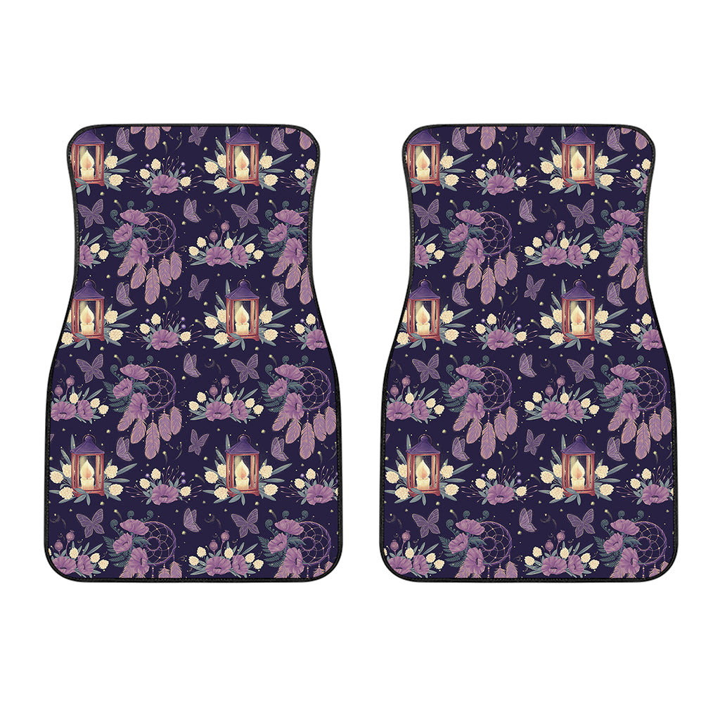 Purple Indian Dream Catcher Print Front Car Floor Mats