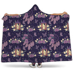 Purple Indian Dream Catcher Print Hooded Blanket