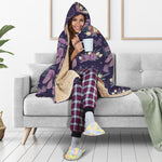 Purple Indian Dream Catcher Print Hooded Blanket
