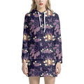 Purple Indian Dream Catcher Print Pullover Hoodie Dress