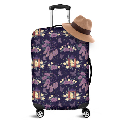 Purple Indian Dream Catcher Print Luggage Cover