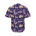 Purple Indian Dream Catcher Print Men's Baseball Jersey