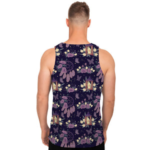 Purple Indian Dream Catcher Print Men's Tank Top