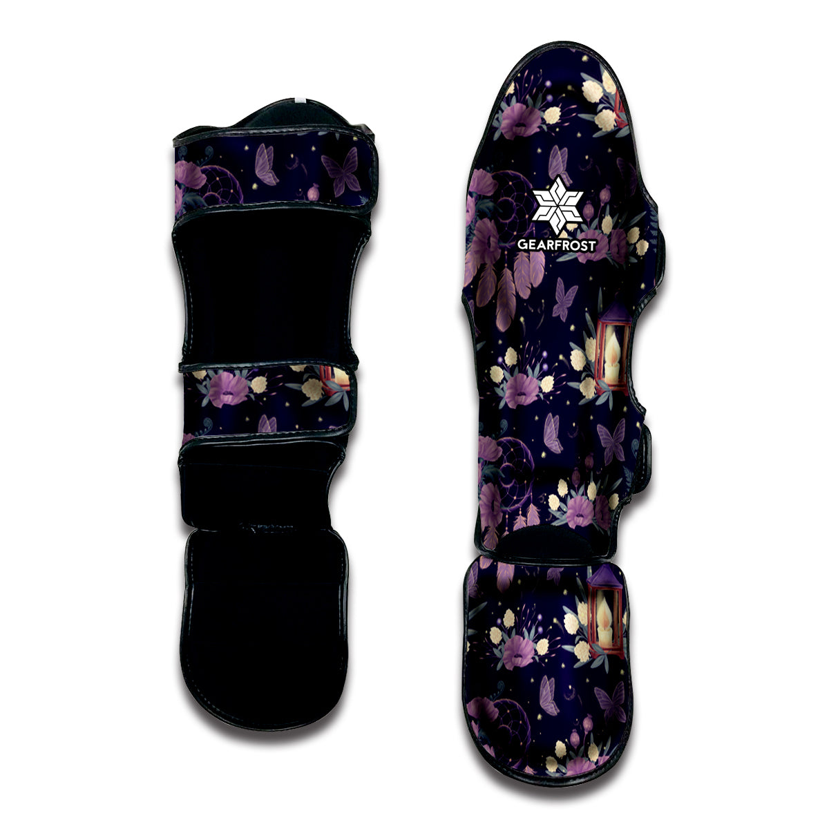 Purple Indian Dream Catcher Print Muay Thai Shin Guard