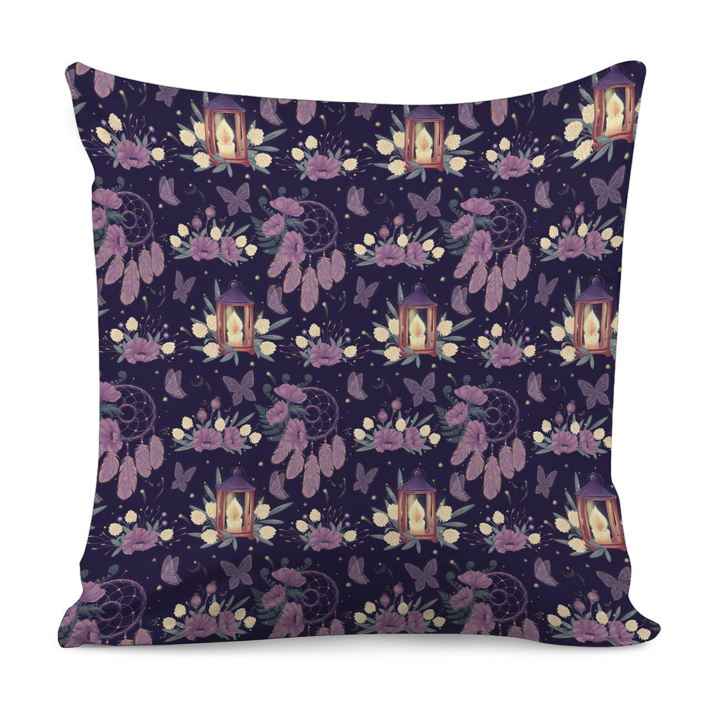 Purple Indian Dream Catcher Print Pillow Cover