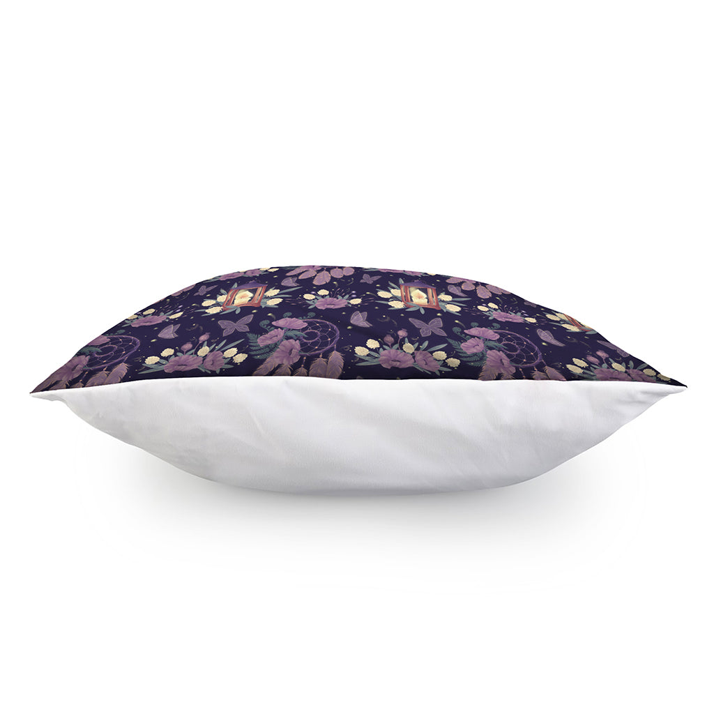 Purple Indian Dream Catcher Print Pillow Cover