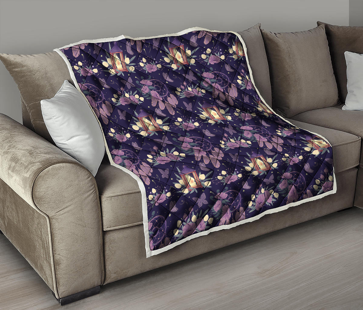 Purple Indian Dream Catcher Print Quilt
