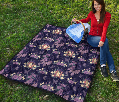Purple Indian Dream Catcher Print Quilt