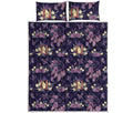 Purple Indian Dream Catcher Print Quilt Bed Set