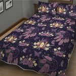 Purple Indian Dream Catcher Print Quilt Bed Set