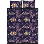 Purple Indian Dream Catcher Print Quilt Bed Set