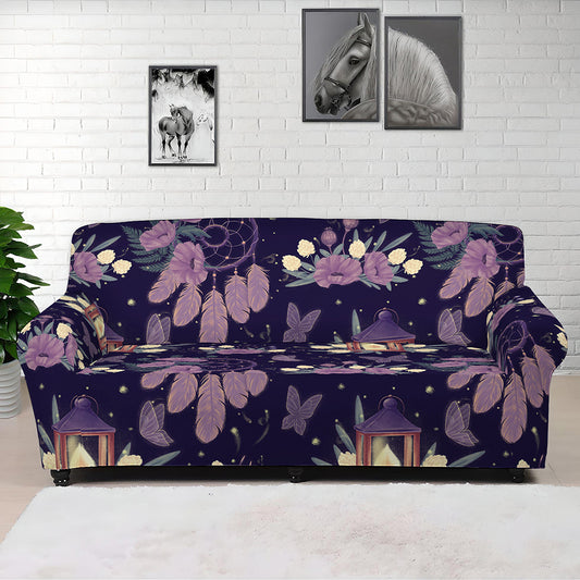 Purple Indian Dream Catcher Print Sofa Cover