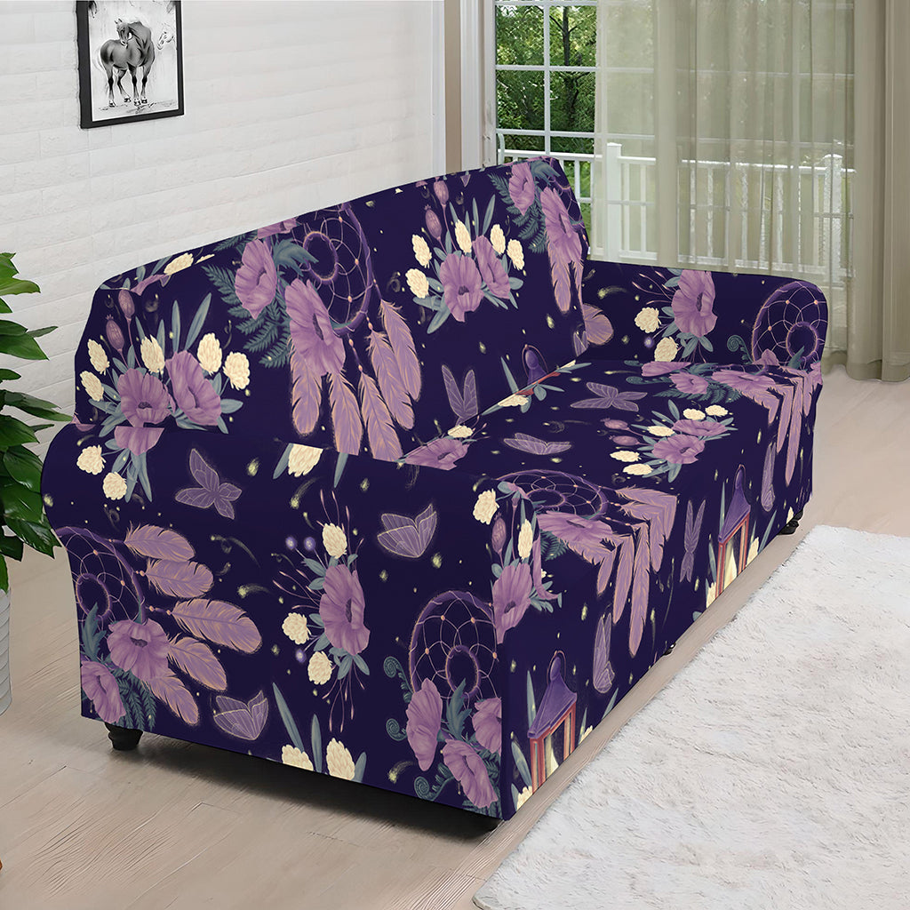 Purple Indian Dream Catcher Print Sofa Cover