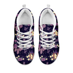 Purple Indian Dream Catcher Print White Sneakers