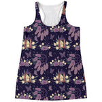 Purple Indian Dream Catcher Print Women's Racerback Tank Top