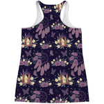 Purple Indian Dream Catcher Print Women's Racerback Tank Top
