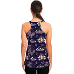 Purple Indian Dream Catcher Print Women's Racerback Tank Top