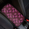 Purple Japanese Amaryllis Pattern Print Car Center Console Cover