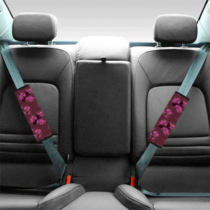 Purple Japanese Amaryllis Pattern Print Car Seat Belt Covers