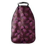 Purple Japanese Amaryllis Pattern Print Car Seat Organizers