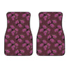 Purple Japanese Amaryllis Pattern Print Front Car Floor Mats