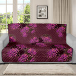 Purple Japanese Amaryllis Pattern Print Futon Protector