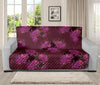 Purple Japanese Amaryllis Pattern Print Futon Protector