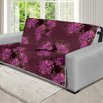 Purple Japanese Amaryllis Pattern Print Futon Protector