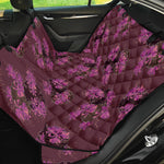 Purple Japanese Amaryllis Pattern Print Pet Car Back Seat Cover