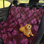 Purple Japanese Amaryllis Pattern Print Pet Car Back Seat Cover