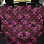 Purple Japanese Amaryllis Pattern Print Pet Car Back Seat Cover