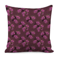 Purple Japanese Amaryllis Pattern Print Pillow Cover