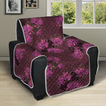 Purple Japanese Amaryllis Pattern Print Recliner Protector